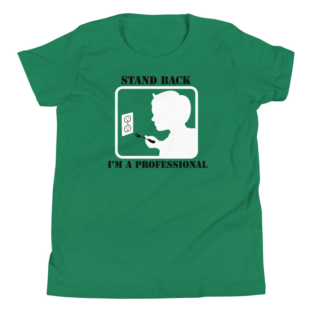 Stand Back, I'm A Professional Kid's Youth Tee Hoodie, Sweatshirt | CoreVibeTees.com (Image 3)