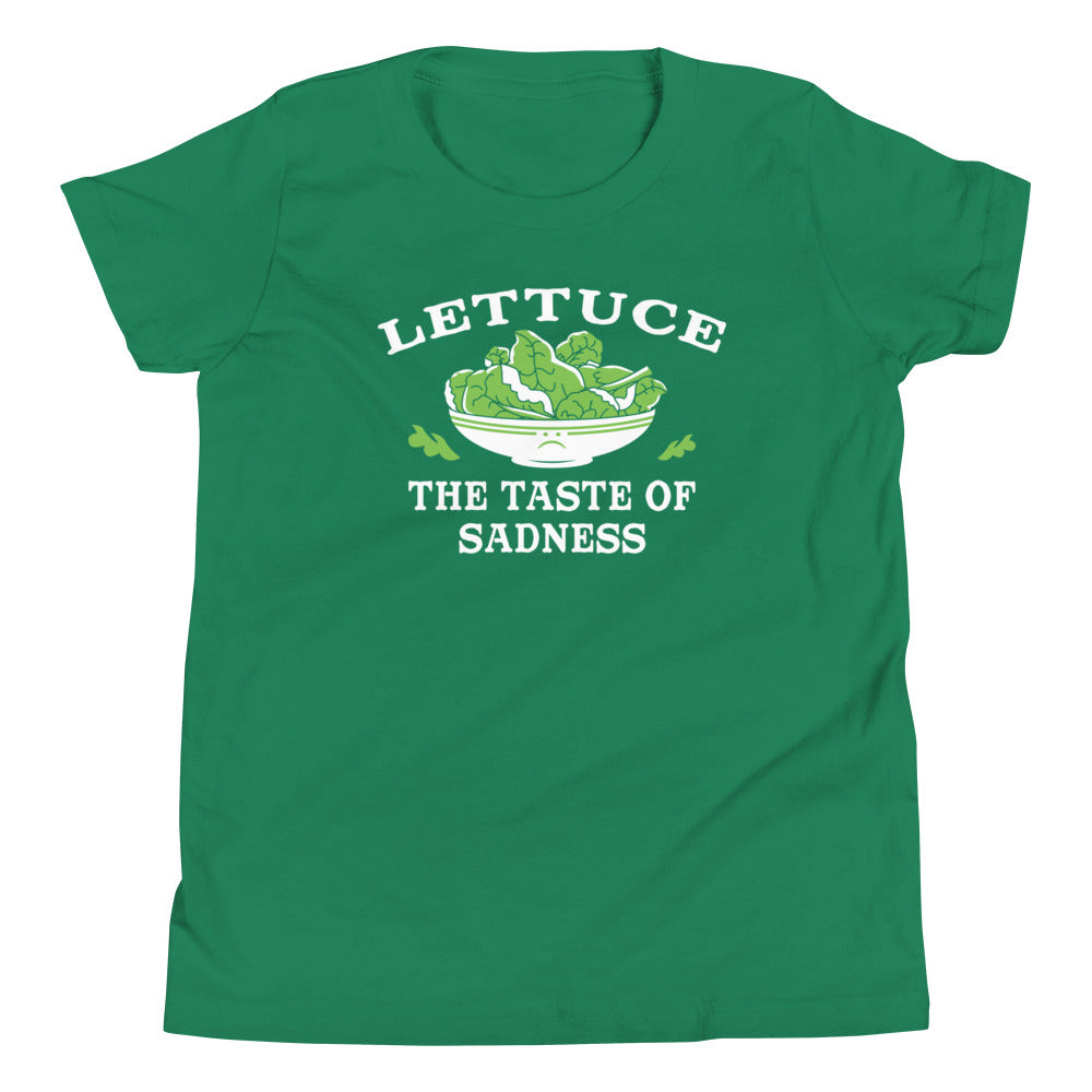 Lettuce, The Taste Of Sadness Kid's Youth Tee Hoodie, Sweatshirt | CoreVibeTees.com (Image 4)