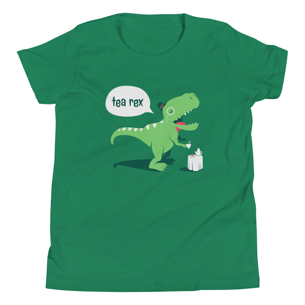 Tea Rex Kid's Youth Tee Hoodie, Sweatshirt | CoreVibeTees.com (Image 1)