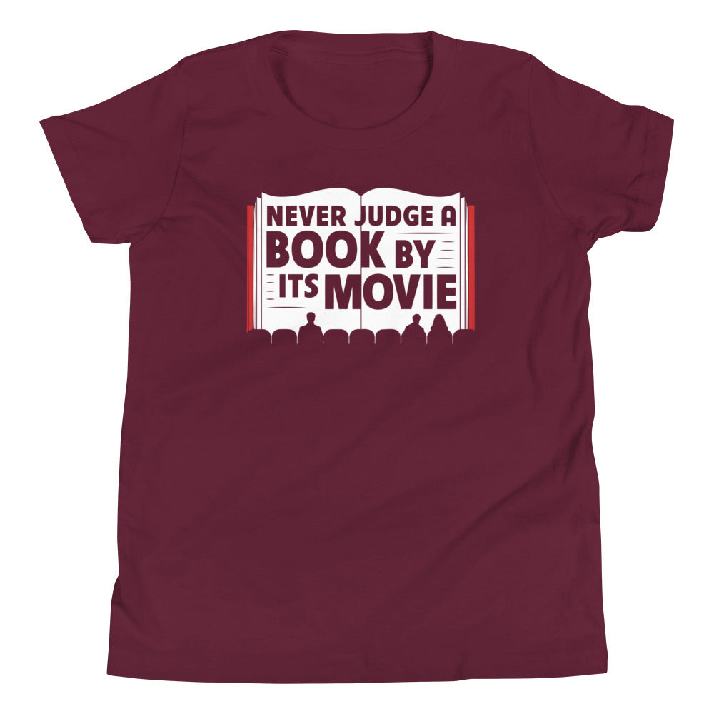 Never Judge A Book By Its Movie Kid's Youth Tee Hoodie, Sweatshirt | CoreVibeTees.com (Image 3)