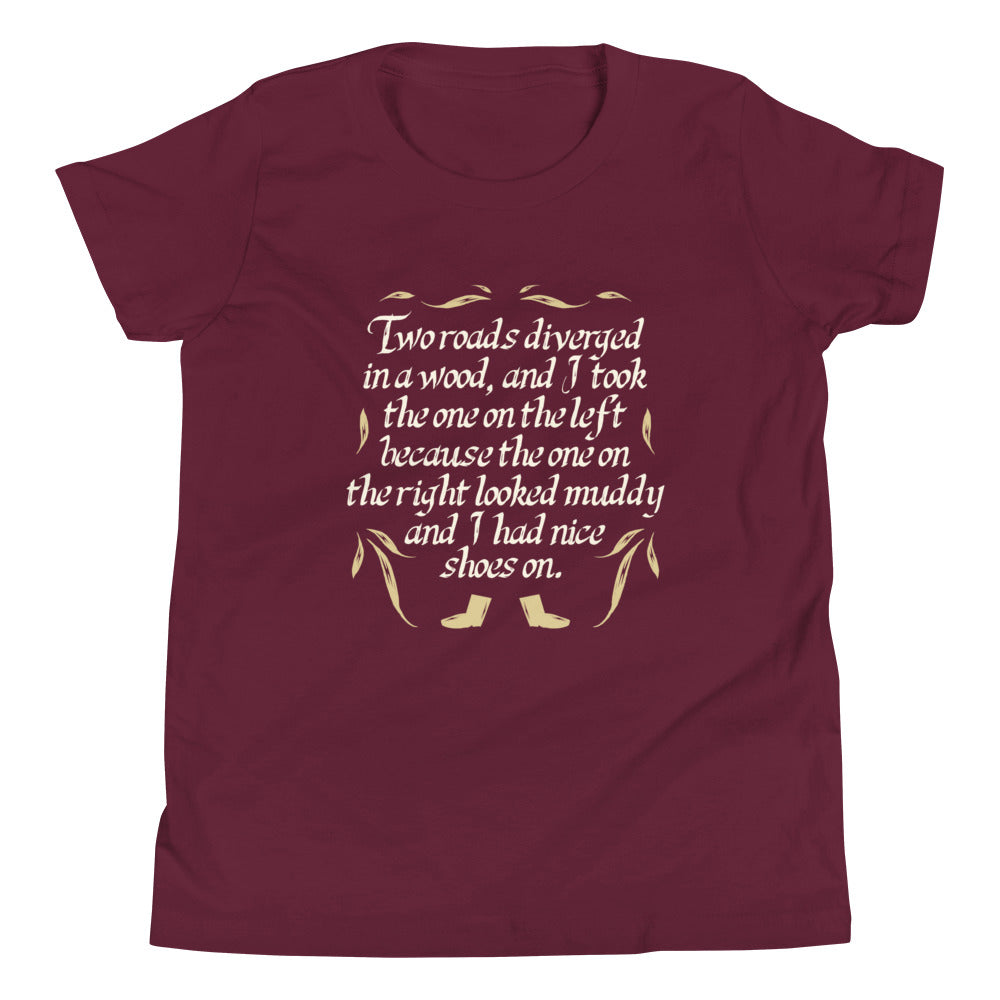Two Roads Diverged Kid's Youth Tee Hoodie, Sweatshirt | CoreVibeTees.com (Image 3)