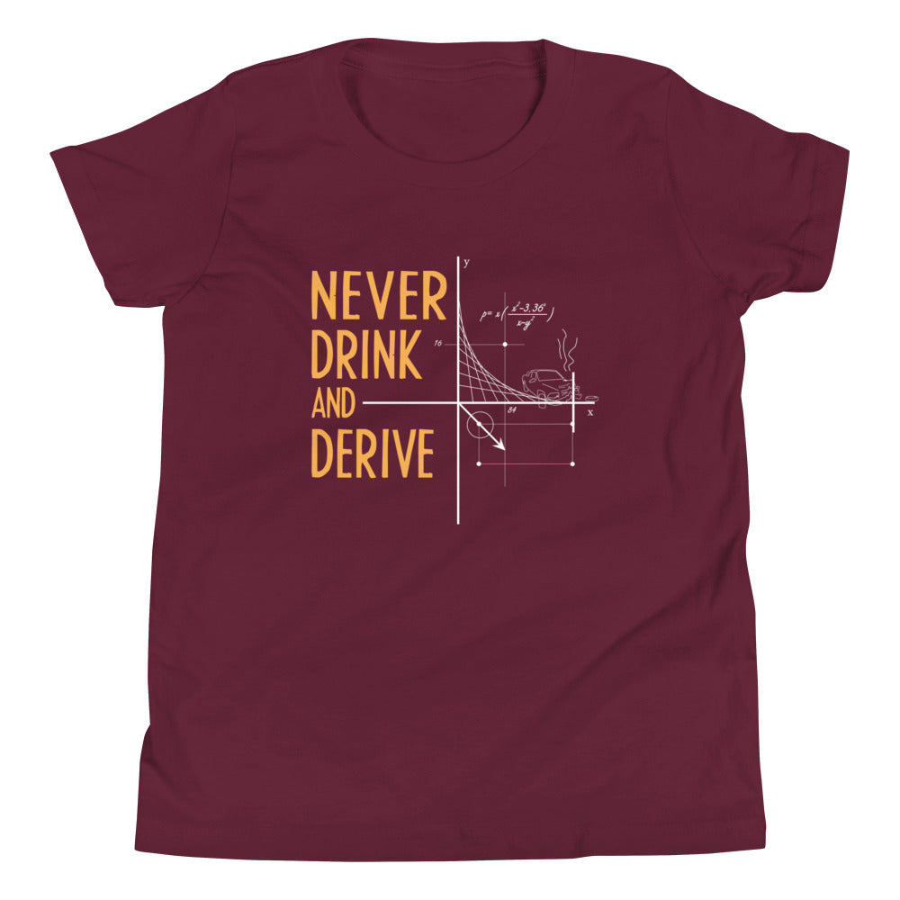Never Drink and Derive Kid's Youth Tee Hoodie, Sweatshirt | CoreVibeTees.com (Image 4)