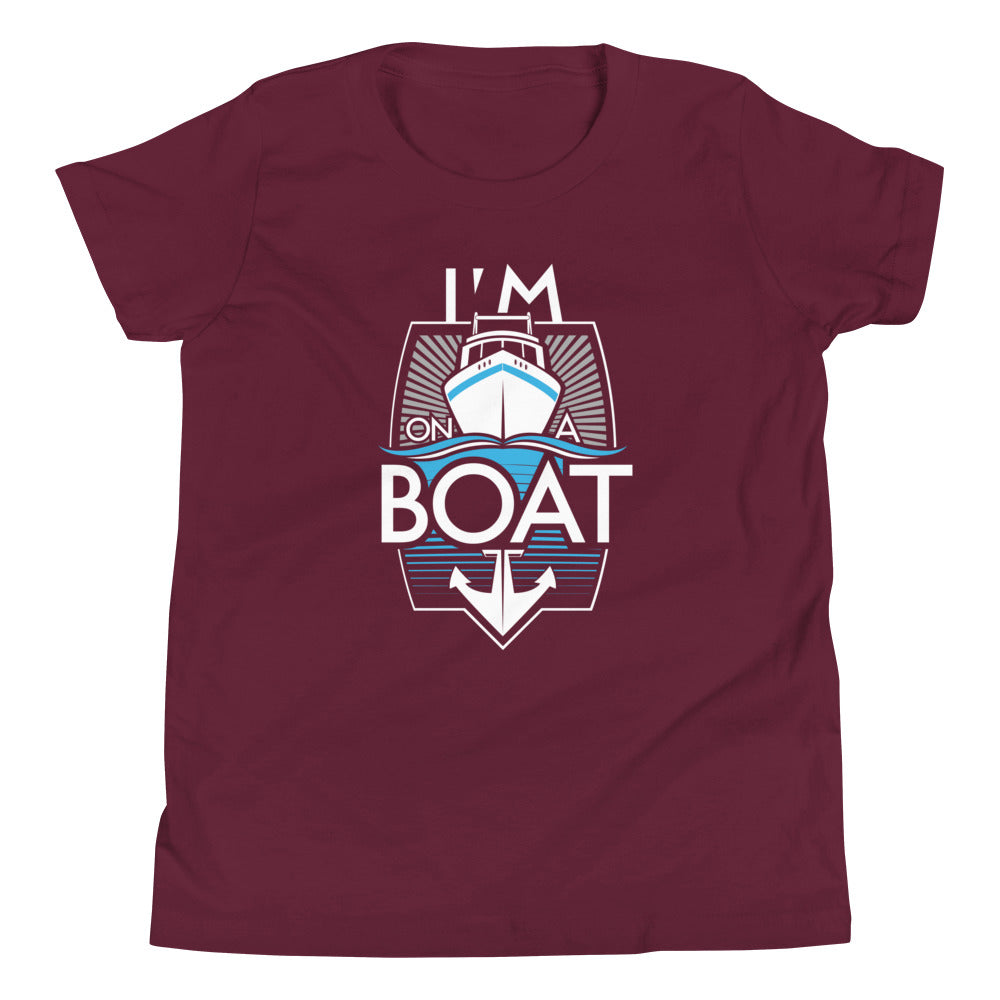 I'm On A Boat Kid's Youth Tee Hoodie, Sweatshirt | CoreVibeTees.com (Image 3)