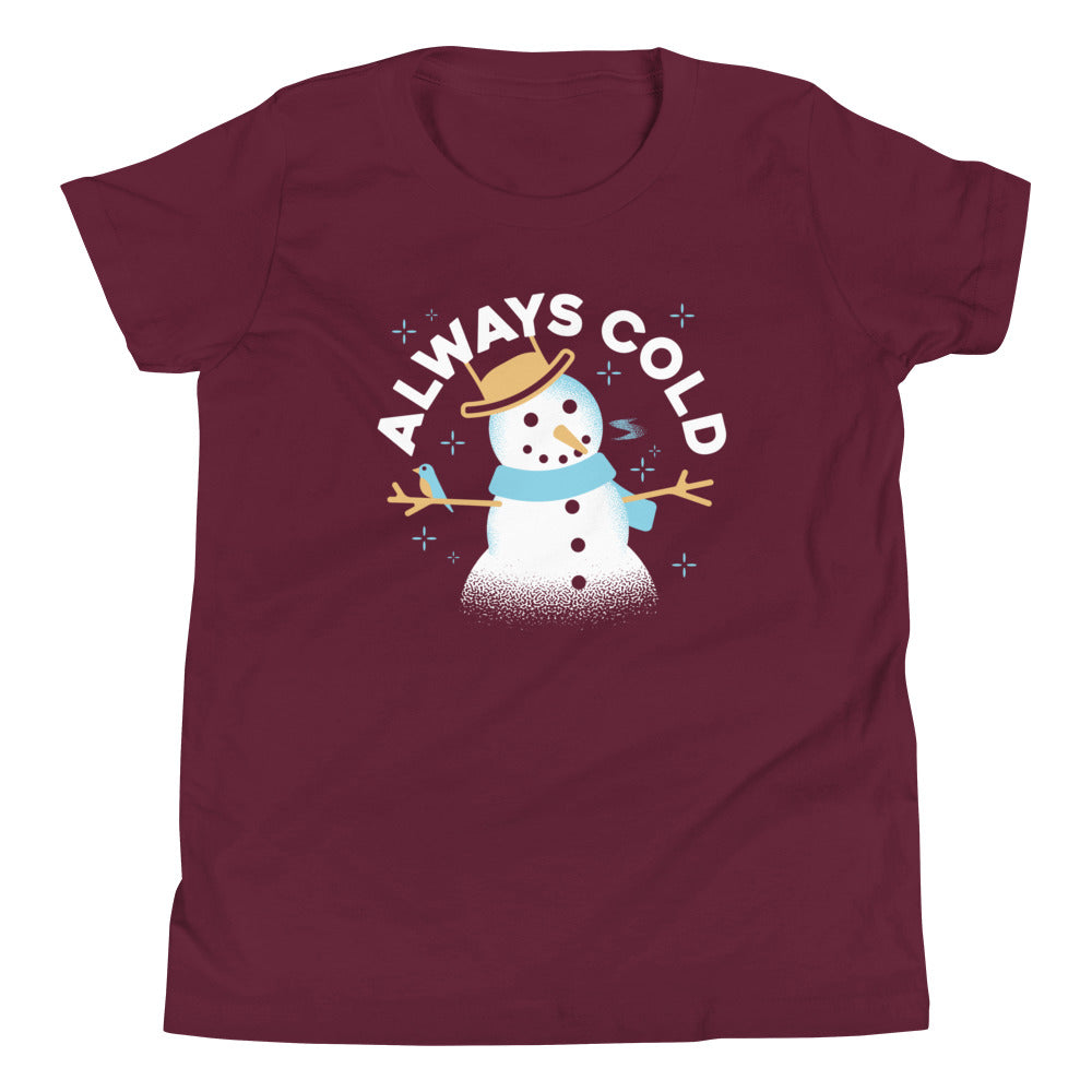Always Cold Kid's Youth Tee Hoodie, Sweatshirt | CoreVibeTees.com (Image 4)
