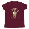 There's A Bear Behind You, 100% Behind You Kid's Youth Tee Hoodie, Sweatshirt | CoreVibeTees.com (Image 1)