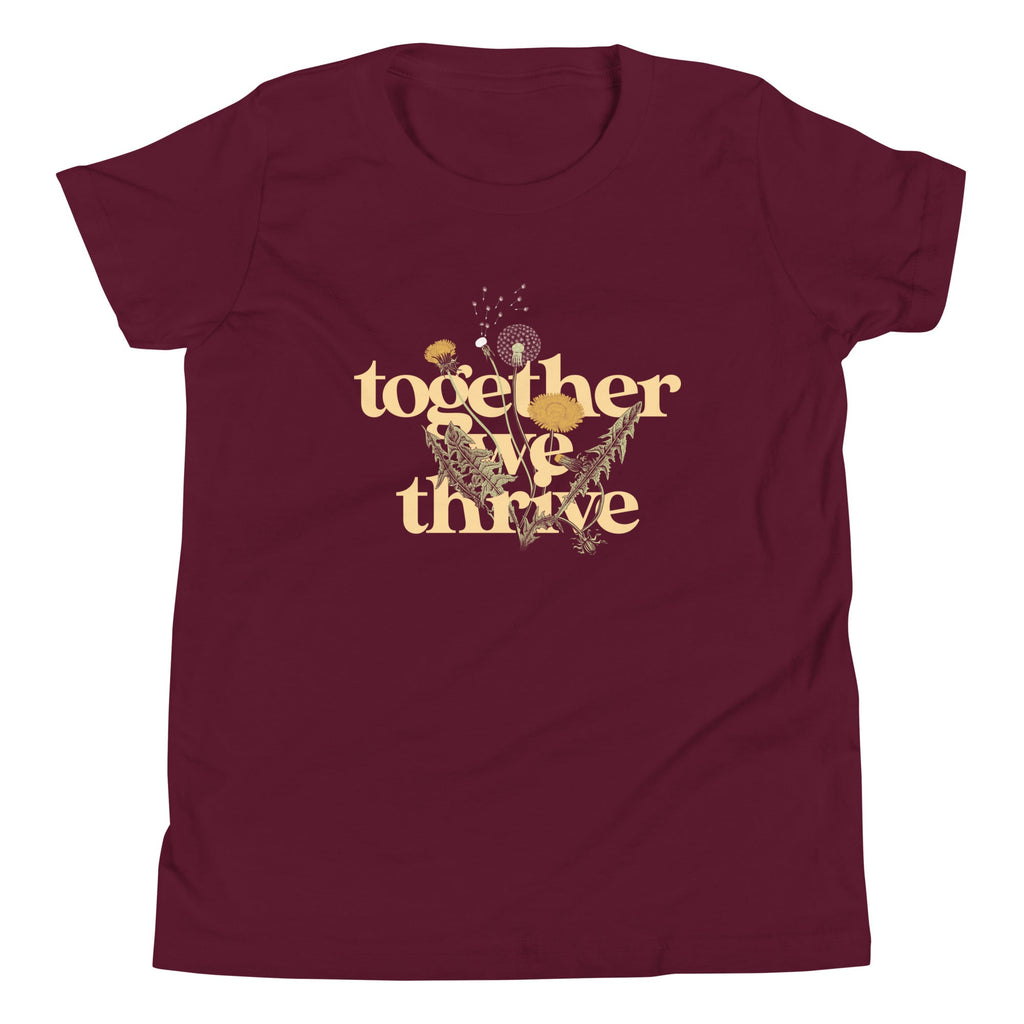 Together We Thrive Kid's Youth Tee Hoodie, Sweatshirt | CoreVibeTees.com (Image 3)