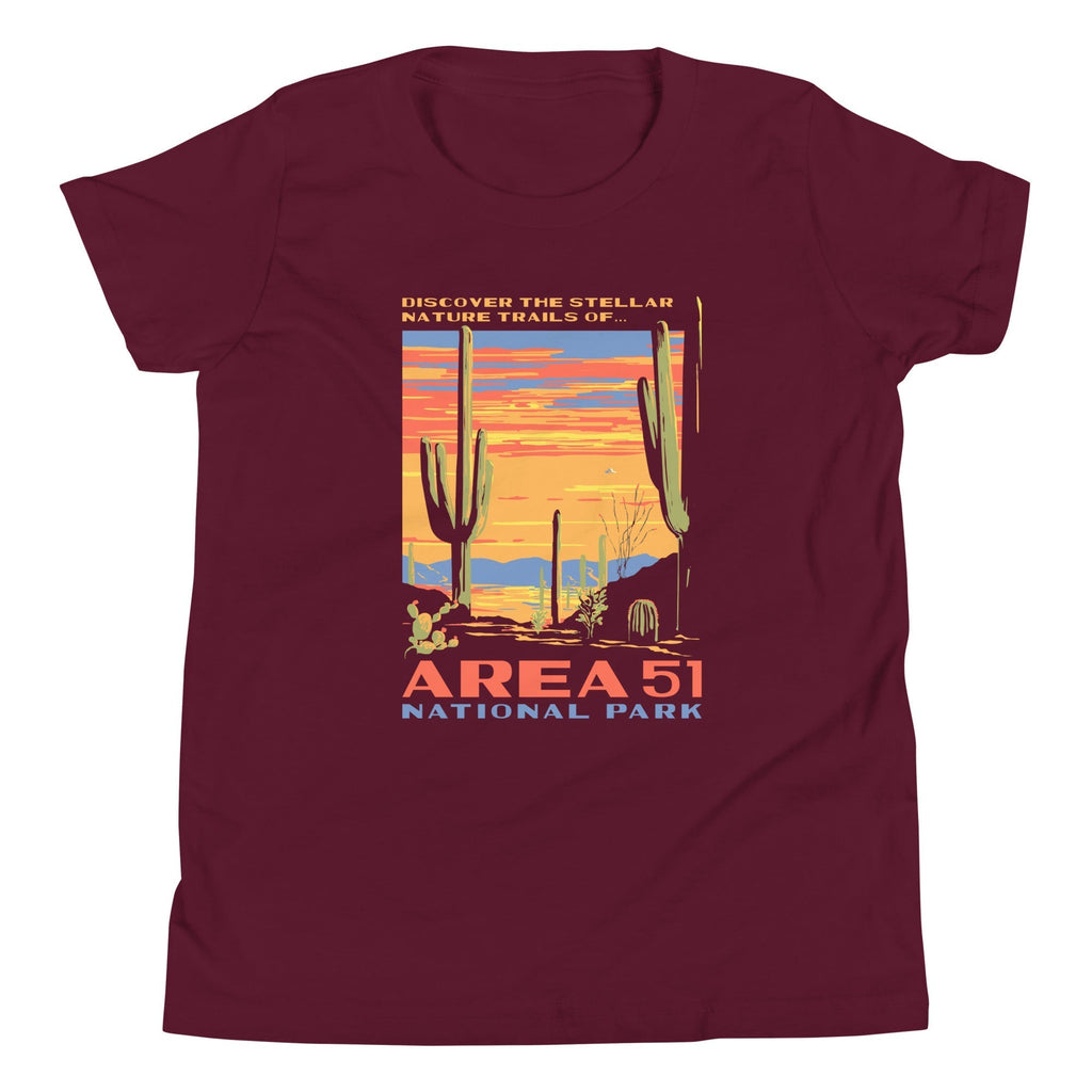 Area 51 National Park Kid's Youth Tee Hoodie, Sweatshirt | CoreVibeTees.com (Image 3)