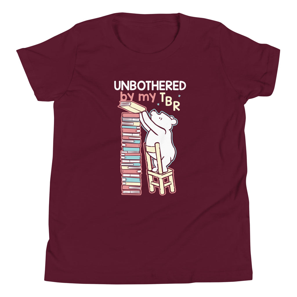 Unbothered By My TBR Kid's Youth Tee Hoodie, Sweatshirt | CoreVibeTees.com (Image 3)