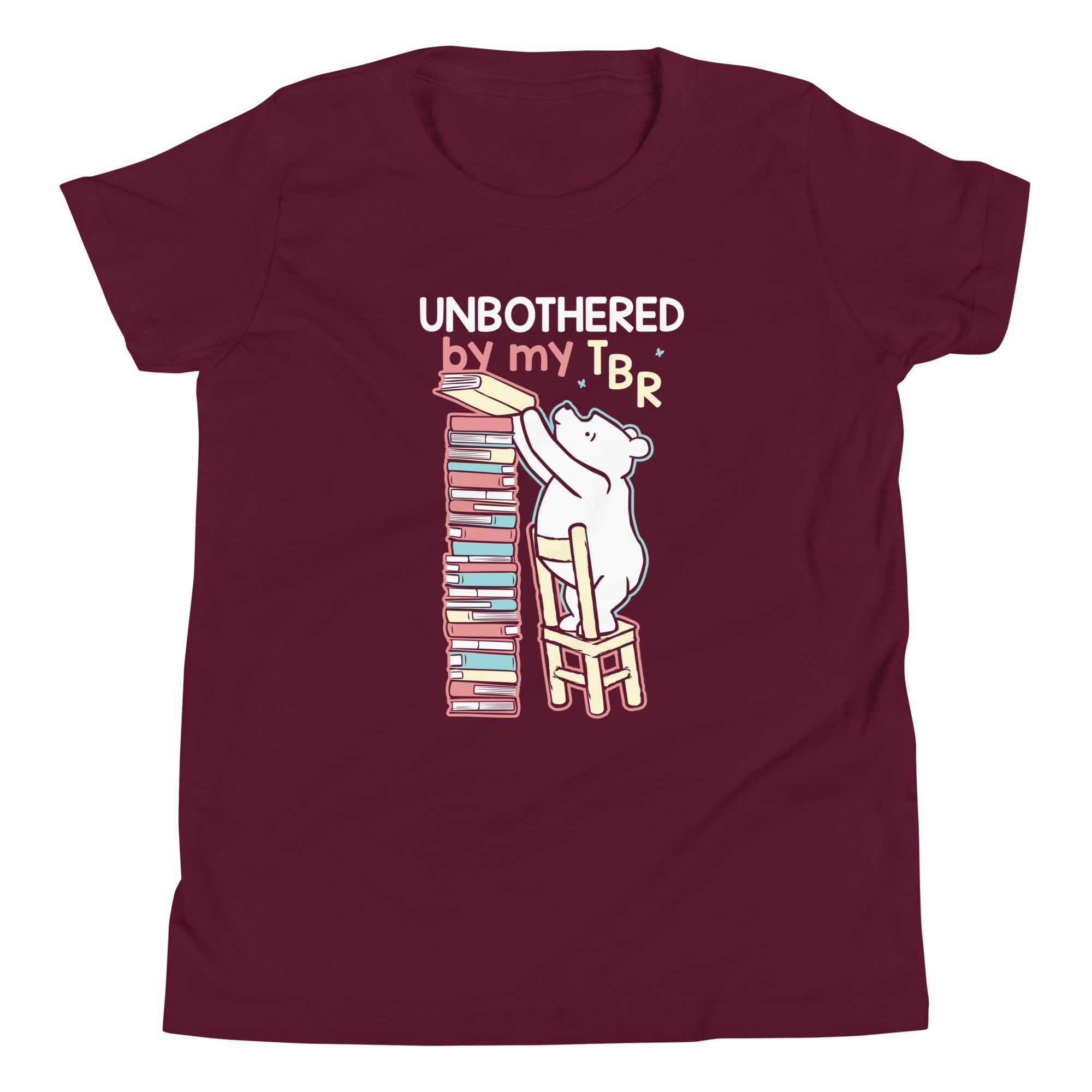 Unbothered By My TBR Kid's Youth Tee Hoodie, Sweatshirt | CoreVibeTees.com (Image 3)