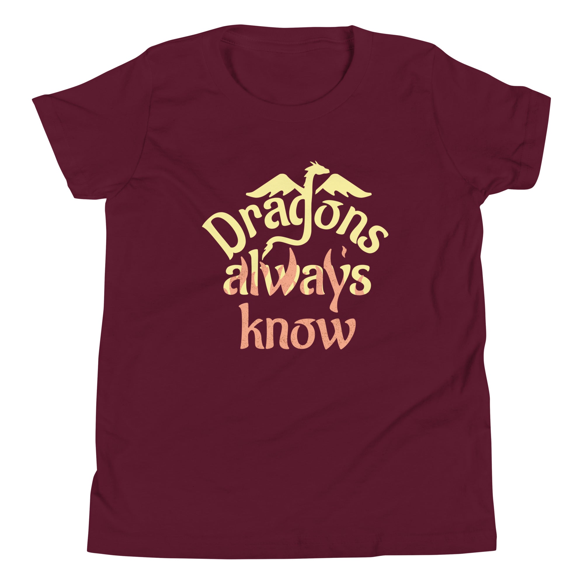 Dragons Always Know Kid's Youth Tee Hoodie, Sweatshirt | CoreVibeTees.com (Image 4)