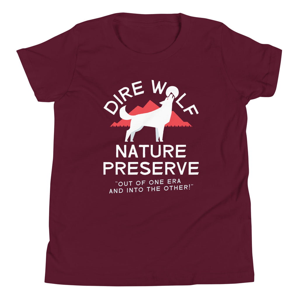 Dire Wolf Nature Preserve Kid's Youth Tee Hoodie, Sweatshirt | CoreVibeTees.com (Image 2)