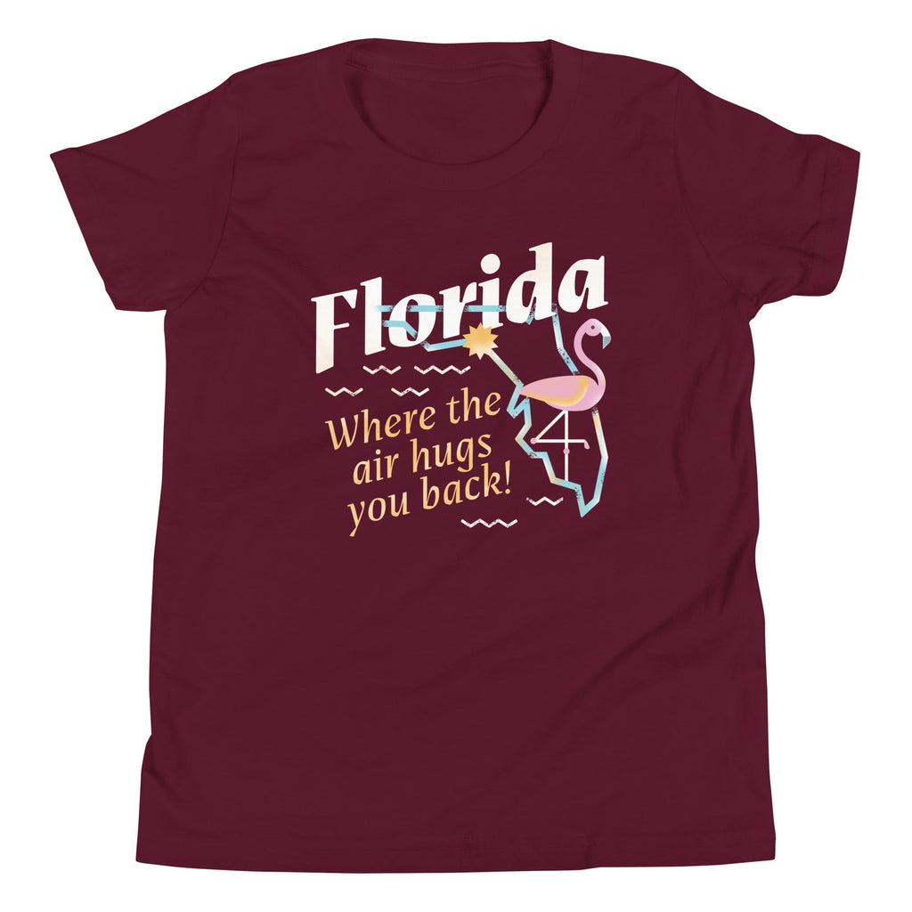 Florida Where The Air Hugs You Back Kid's Youth Tee