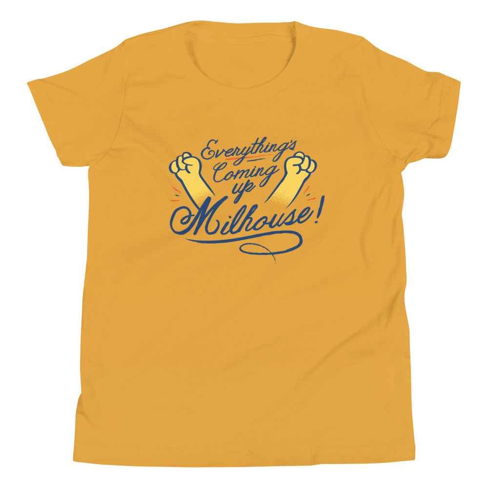 Everything's Coming Up Milhouse! Kid's Youth Tee Hoodie, Sweatshirt | CoreVibeTees.com (Image 3)