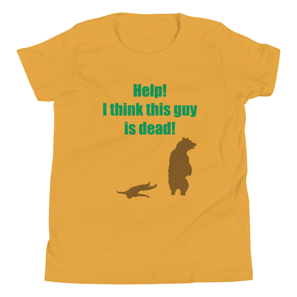Help! I Think This Guy Is Dead! Kid's Youth Tee Hoodie, Sweatshirt | CoreVibeTees.com (Image 2)