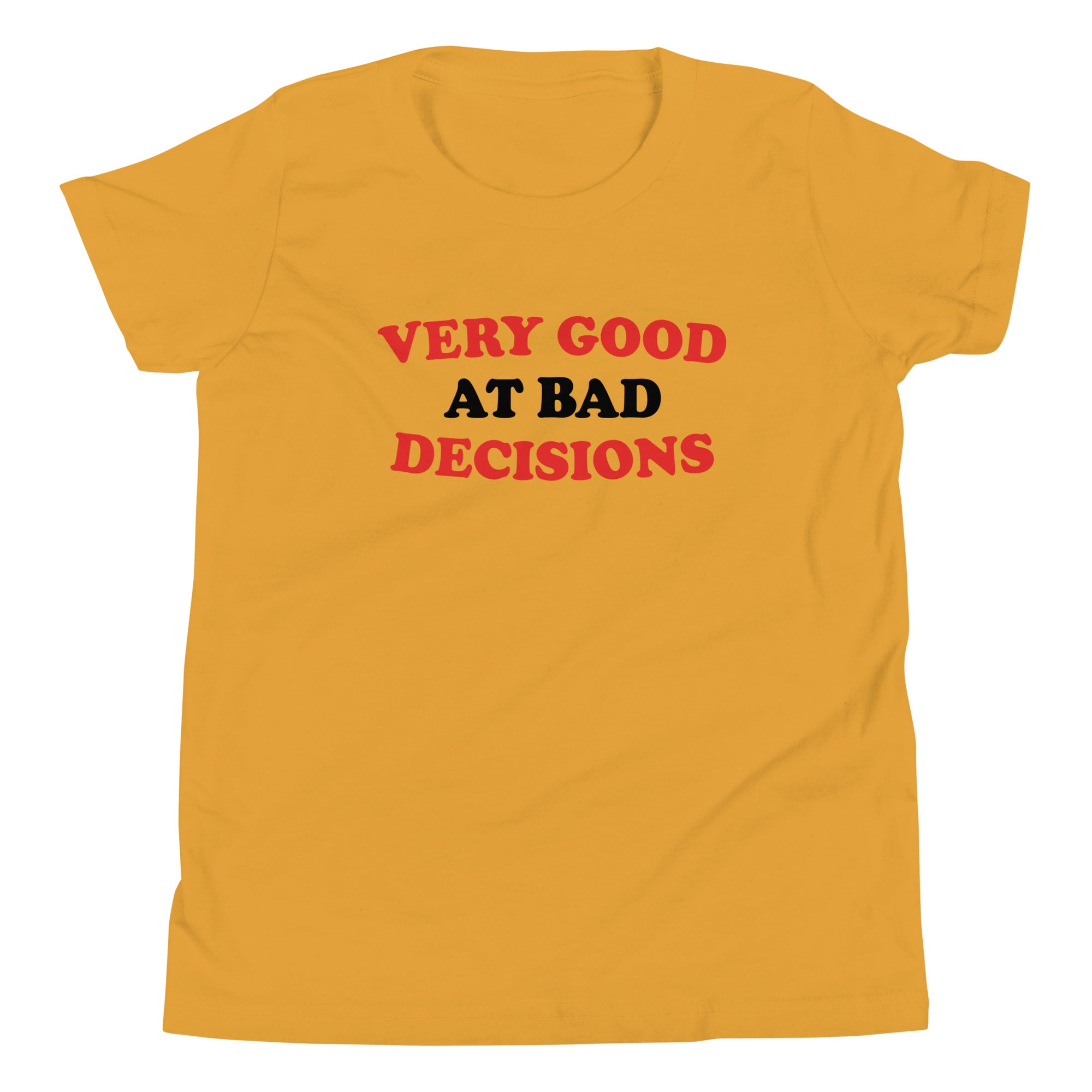Very Good At Bad Decisions Kid's Youth Tee Hoodie, Sweatshirt | CoreVibeTees.com (Image 4)