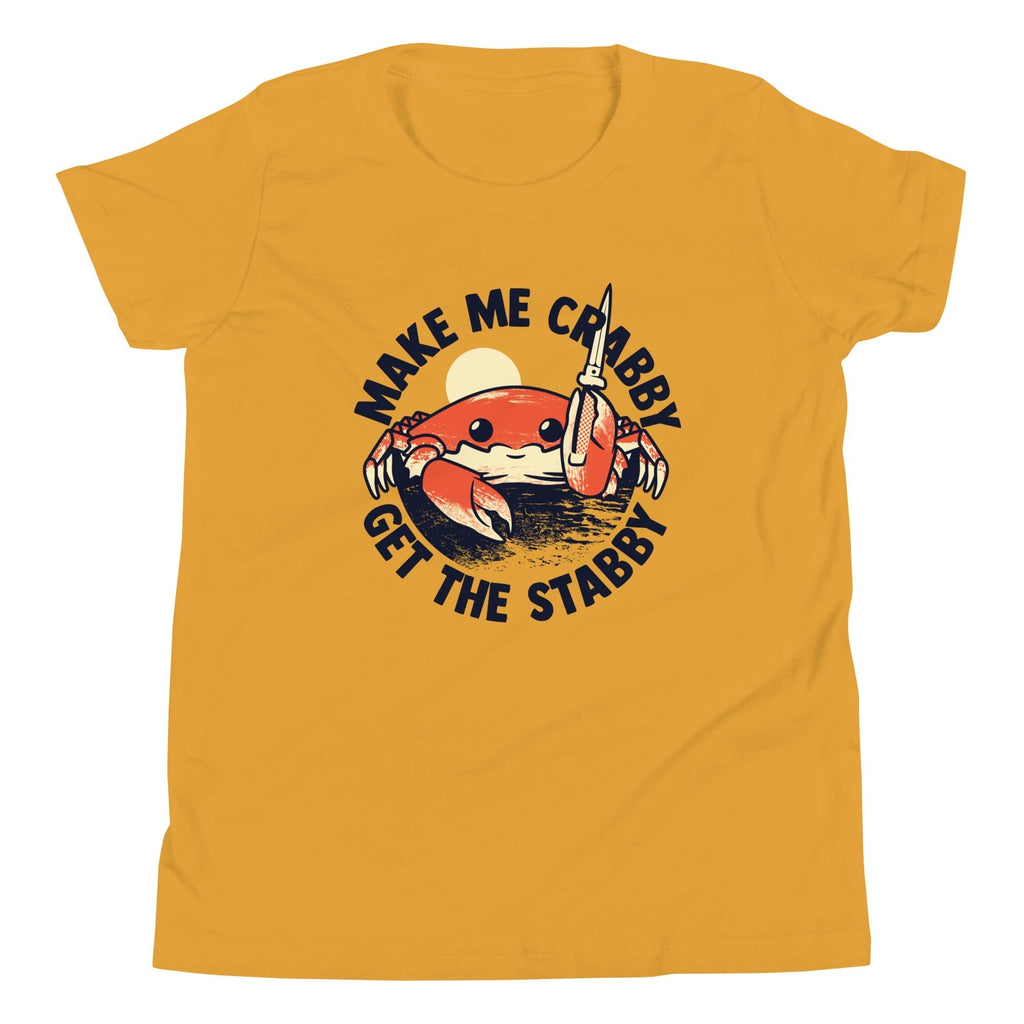Make Me Crabby Get The Stabby Kid's Youth Tee Hoodie, Sweatshirt | CoreVibeTees.com (Image 3)