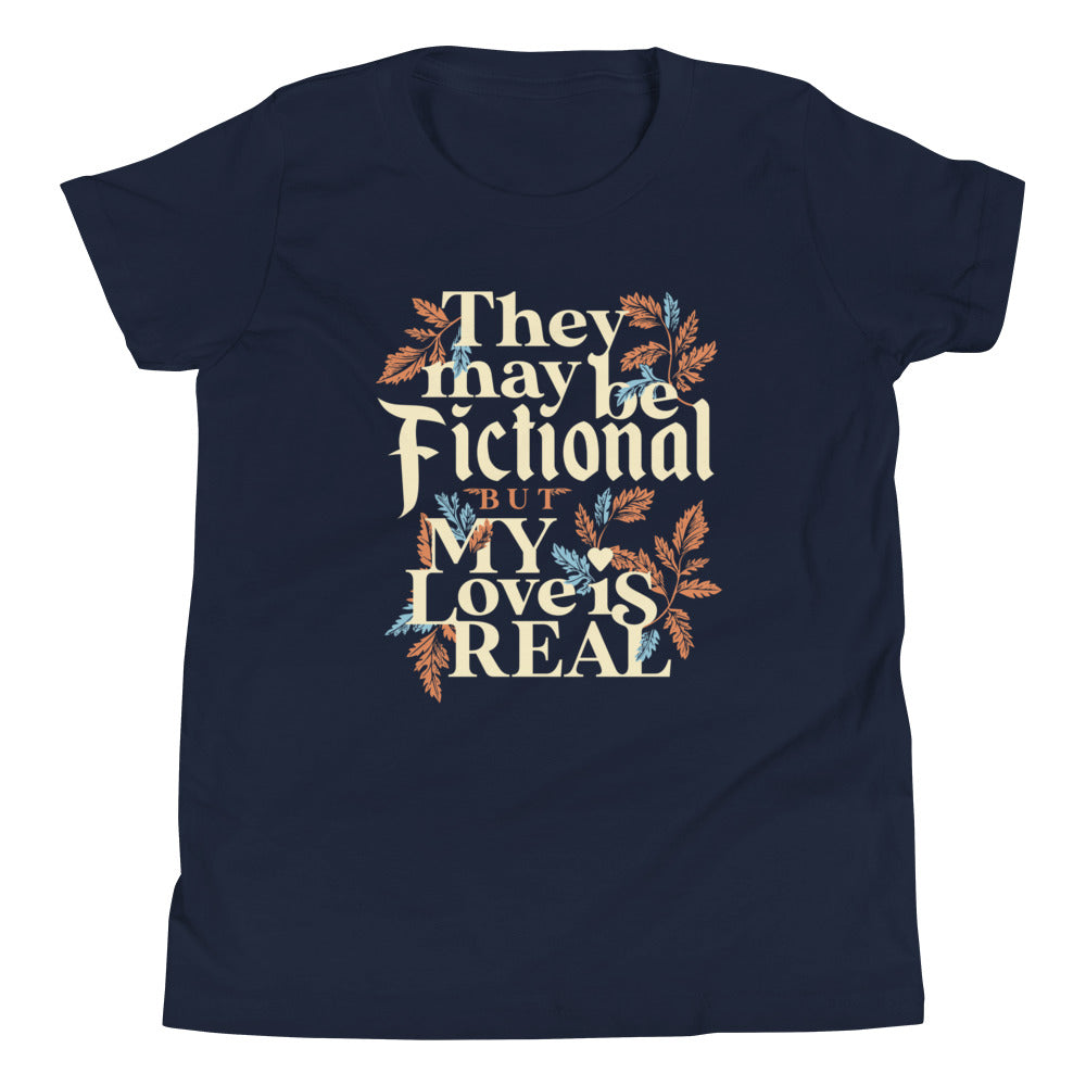 They May Be Fictional But My Love Is Real Kid's Youth Tee Hoodie, Sweatshirt | CoreVibeTees.com (Image 2)