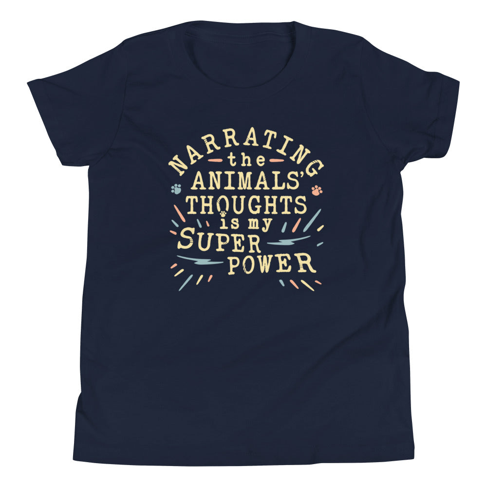 Narrating The Animals Thoughts Kid's Youth Tee Hoodie, Sweatshirt | CoreVibeTees.com (Image 1)