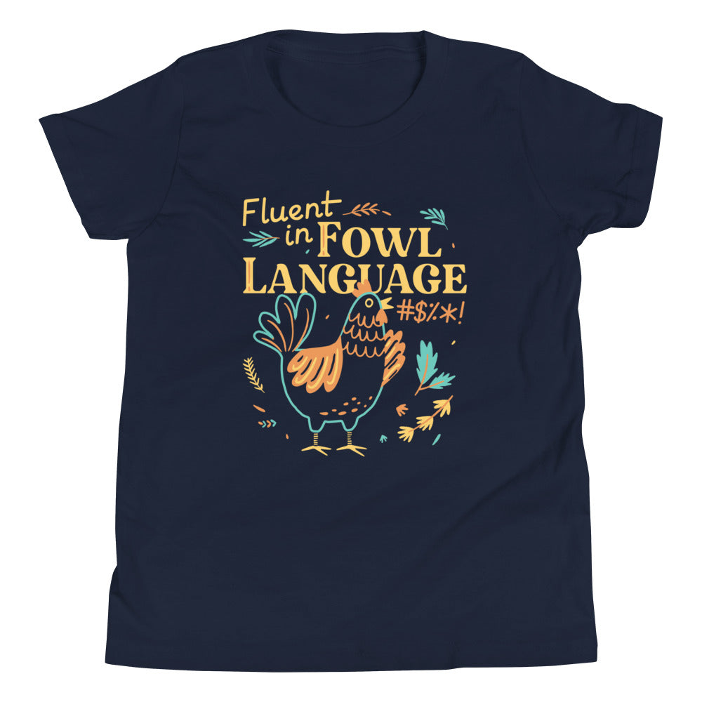 Fluent In Fowl Language Kid's Youth Tee Hoodie, Sweatshirt | CoreVibeTees.com (Image 3)