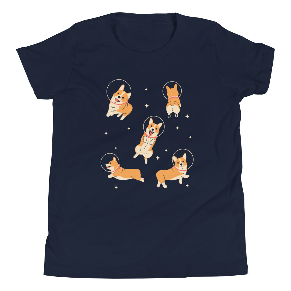 Corgis In Space Kid's Youth Tee Hoodie, Sweatshirt | CoreVibeTees.com (Image 2)