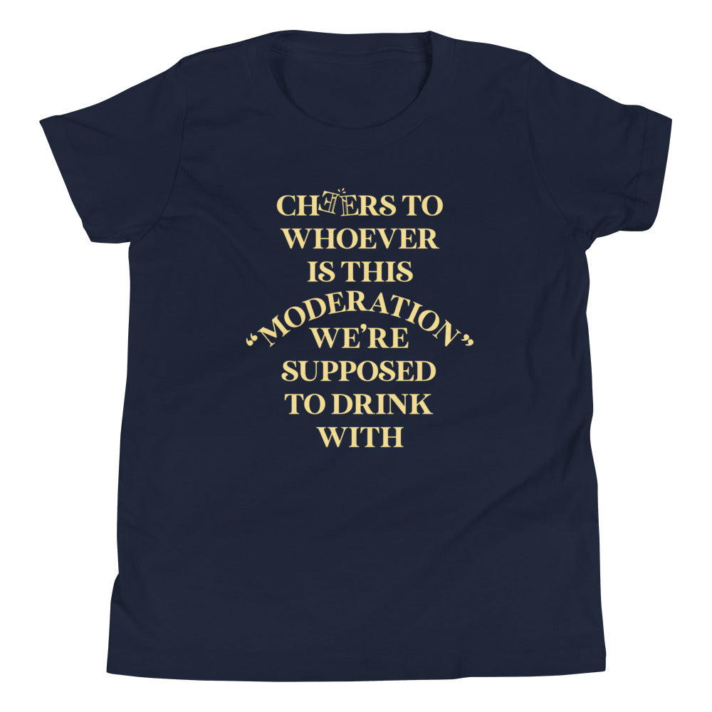 Cheers To Whoever Is This Moderation Kid's Youth Tee Hoodie, Sweatshirt | CoreVibeTees.com (Image 3)