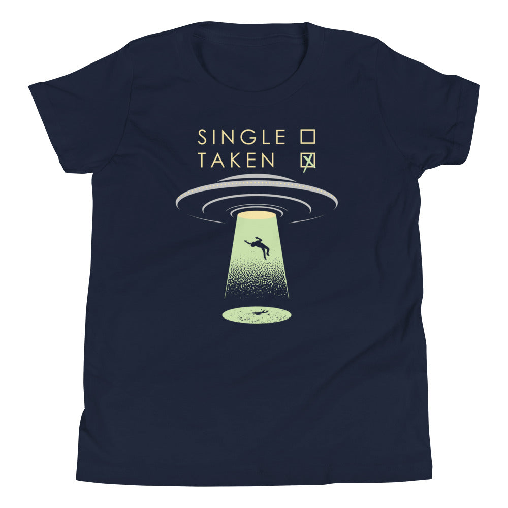 Single Taken UFO Kid's Youth Tee Hoodie, Sweatshirt | CoreVibeTees.com (Image 3)