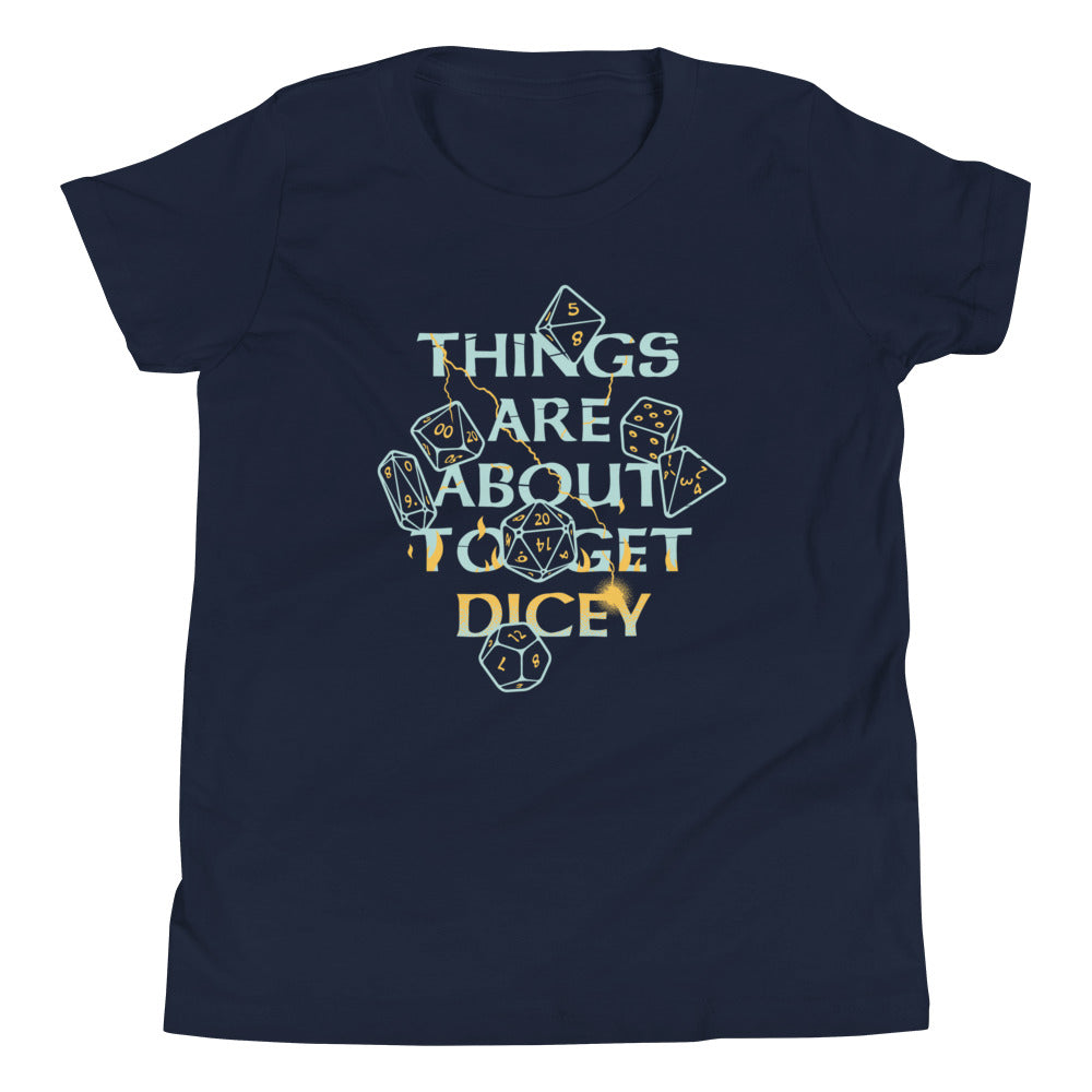 Things Are About To Get Dicey Kid's Youth Tee Hoodie, Sweatshirt | CoreVibeTees.com (Image 1)
