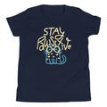 Stay Pawsitive Kid's Youth Tee Hoodie, Sweatshirt | CoreVibeTees.com (Image 1)