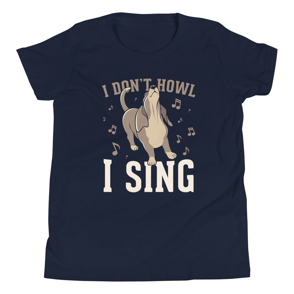 I Don't Howl I Sing Kid's Youth Tee Hoodie, Sweatshirt | CoreVibeTees.com (Image 2)