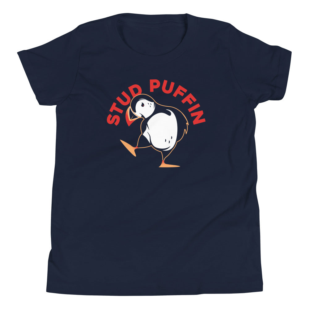 Stud Puffin Kid's Youth Tee Hoodie, Sweatshirt | CoreVibeTees.com (Image 1)