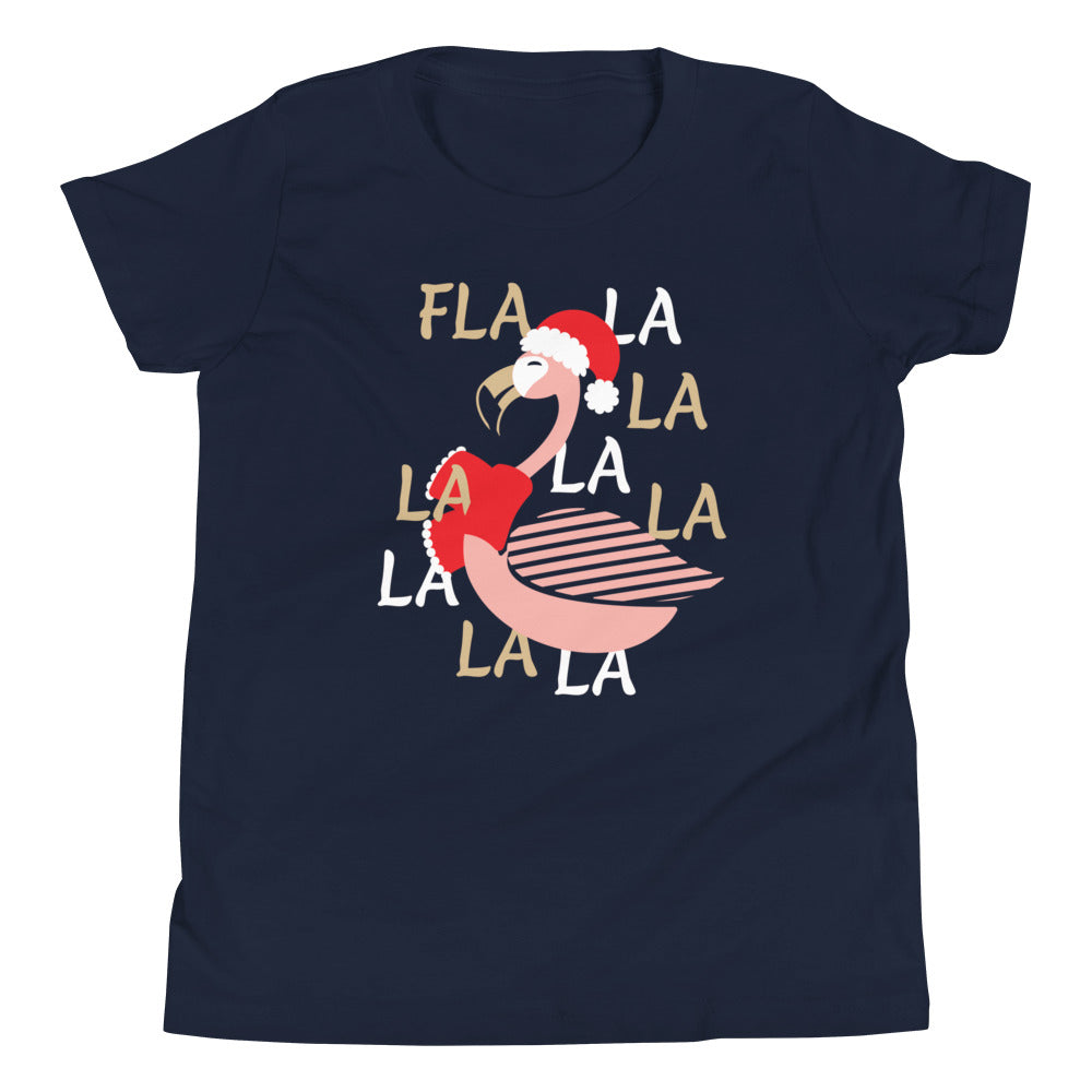 Fla La La Lamingo Kid's Youth Tee Hoodie, Sweatshirt | CoreVibeTees.com (Image 2)