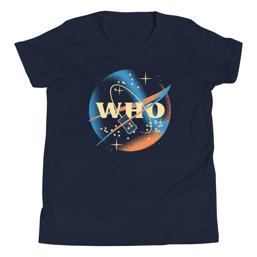 Who Space Administration Kid's Youth Tee Hoodie, Sweatshirt | CoreVibeTees.com (Image 1)