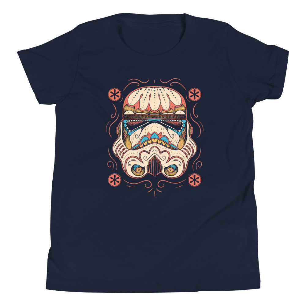 Sugar Skull Trooper Kid's Youth Tee Hoodie, Sweatshirt | CoreVibeTees.com (Image 1)