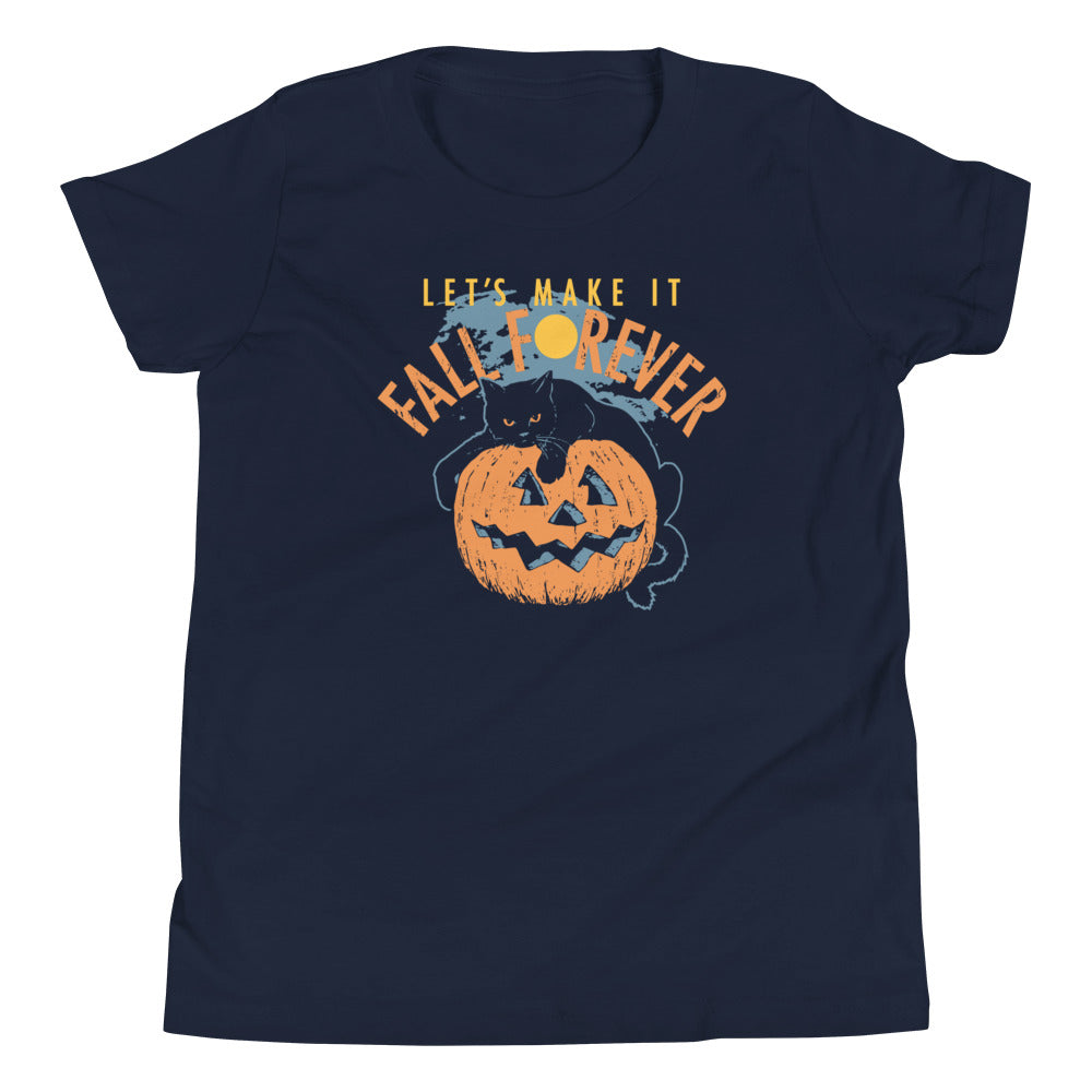 Fall Forever Kid's Youth Tee Hoodie, Sweatshirt | CoreVibeTees.com (Image 2)