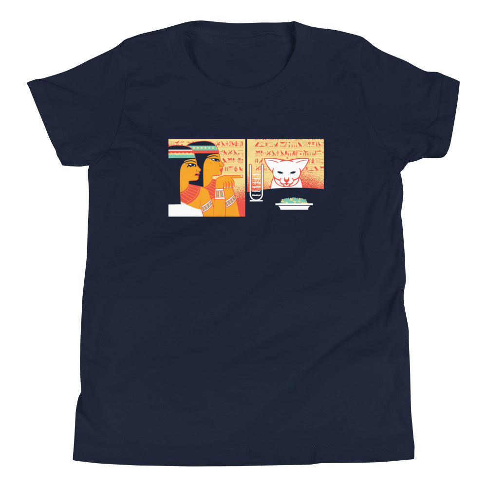 Egyptian Cat Kid's Youth Tee Hoodie, Sweatshirt | CoreVibeTees.com (Image 2)