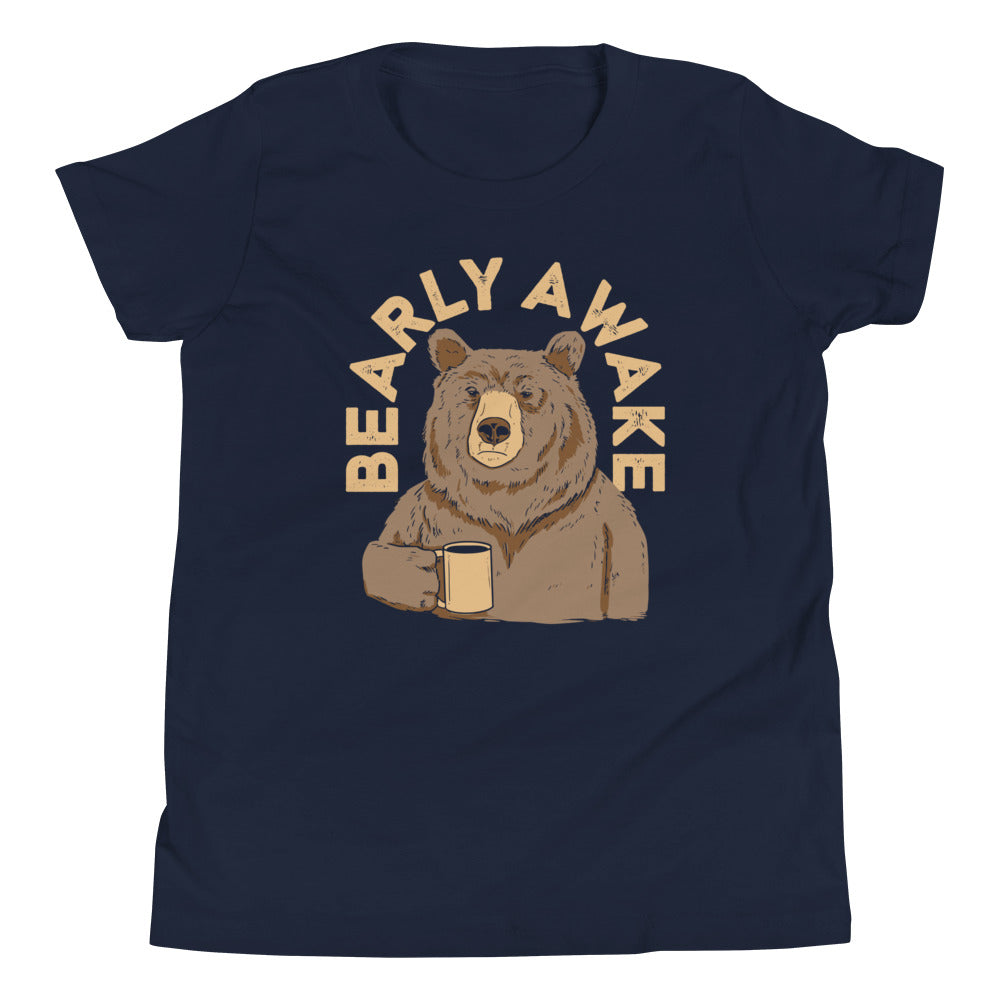 Bearly Awake Kid's Youth Tee Hoodie, Sweatshirt | CoreVibeTees.com (Image 2)
