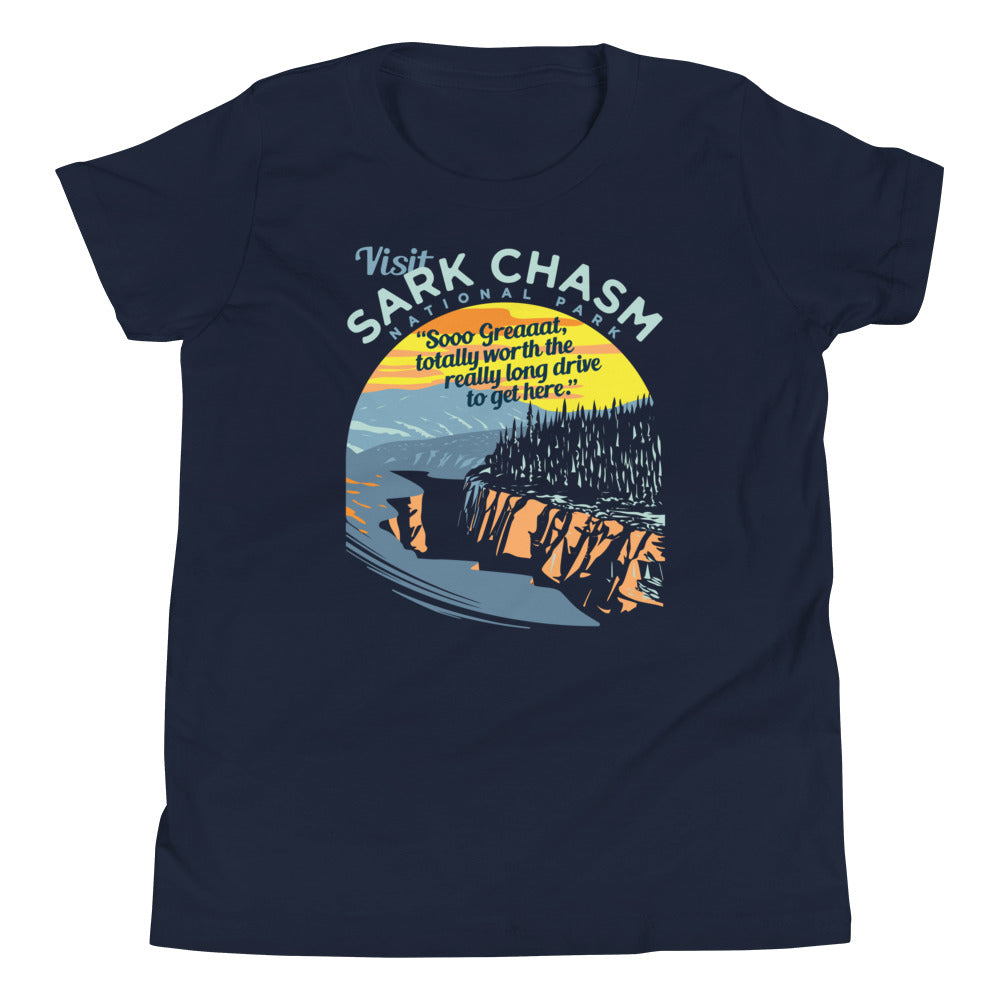 Visit Sark Chasm Kid's Youth Tee Hoodie, Sweatshirt | CoreVibeTees.com (Image 1)
