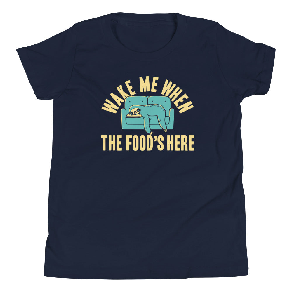 Wake Me When The Food's Here Kid's Youth Tee Hoodie, Sweatshirt | CoreVibeTees.com (Image 1)
