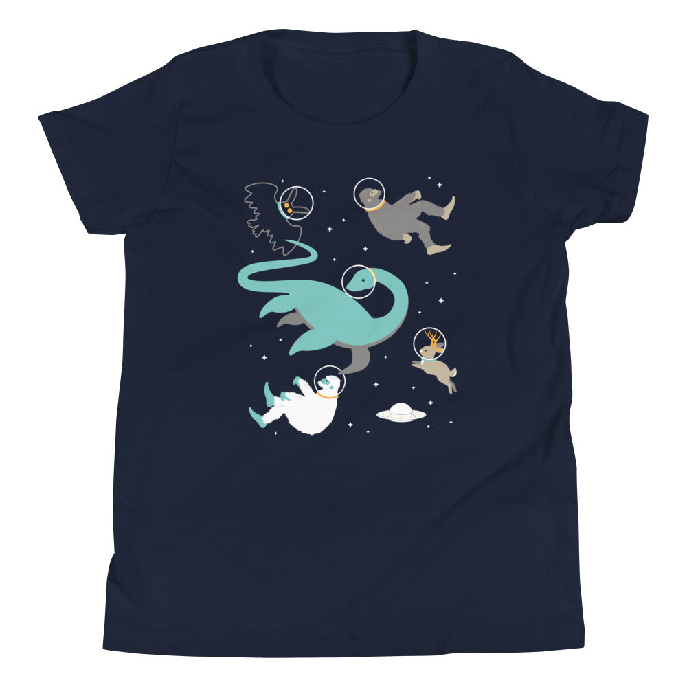 Cryptids In Space Kid's Youth Tee Hoodie, Sweatshirt | CoreVibeTees.com (Image 2)