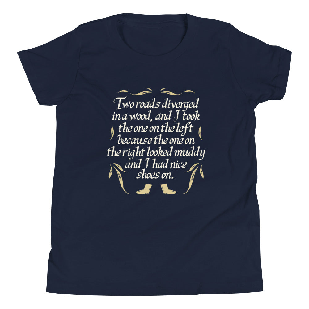 Two Roads Diverged Kid's Youth Tee Hoodie, Sweatshirt | CoreVibeTees.com (Image 1)