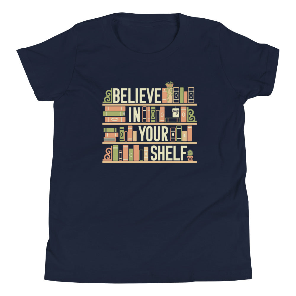 Believe In Your Shelf Kid's Youth Tee Hoodie, Sweatshirt | CoreVibeTees.com (Image 3)