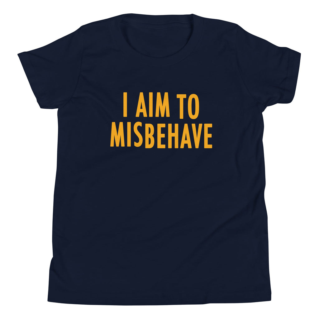 I Aim To Misbehave Kid's Youth Tee Hoodie, Sweatshirt | CoreVibeTees.com (Image 1)