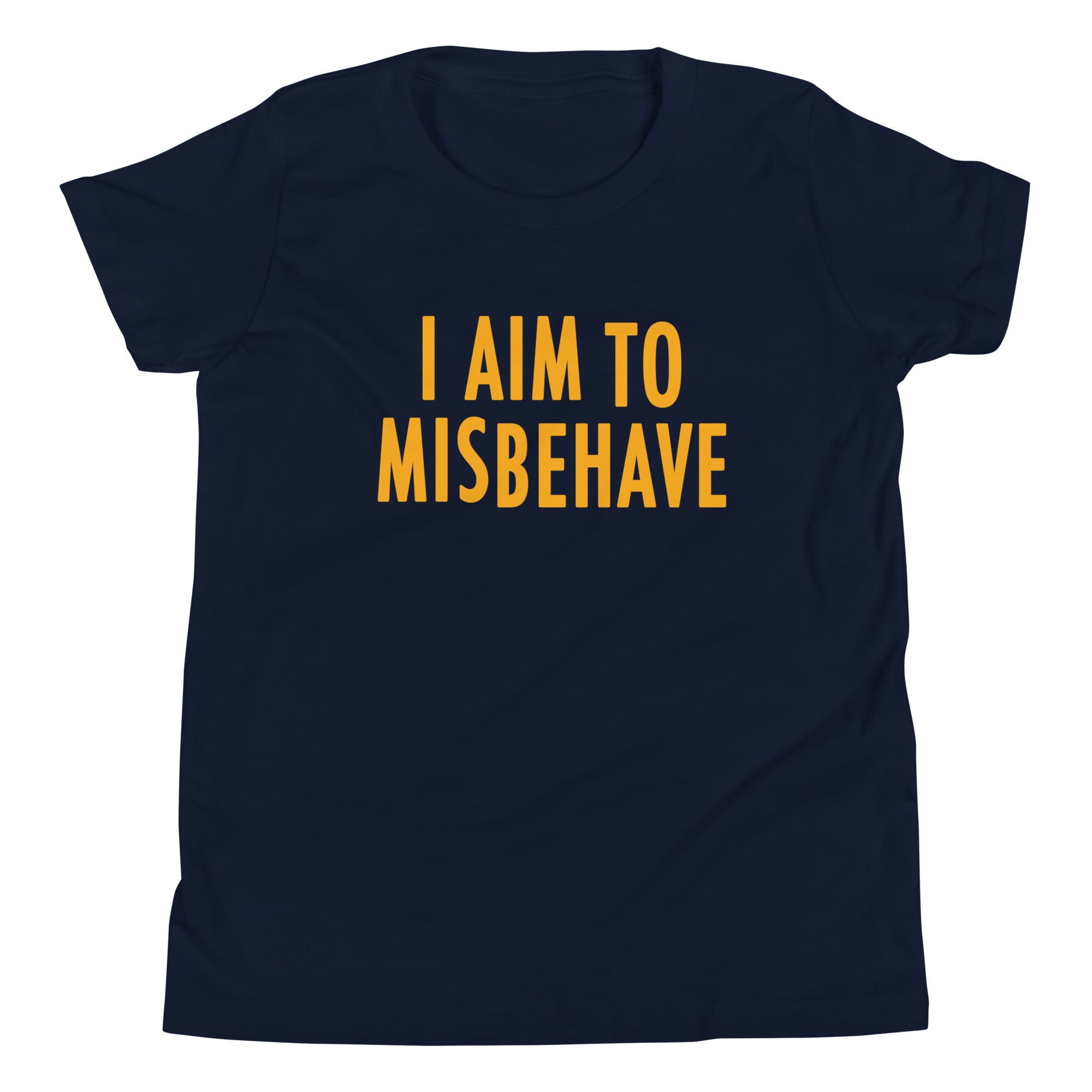 I Aim To Misbehave Kid's Youth Tee Hoodie, Sweatshirt | CoreVibeTees.com (Image 1)