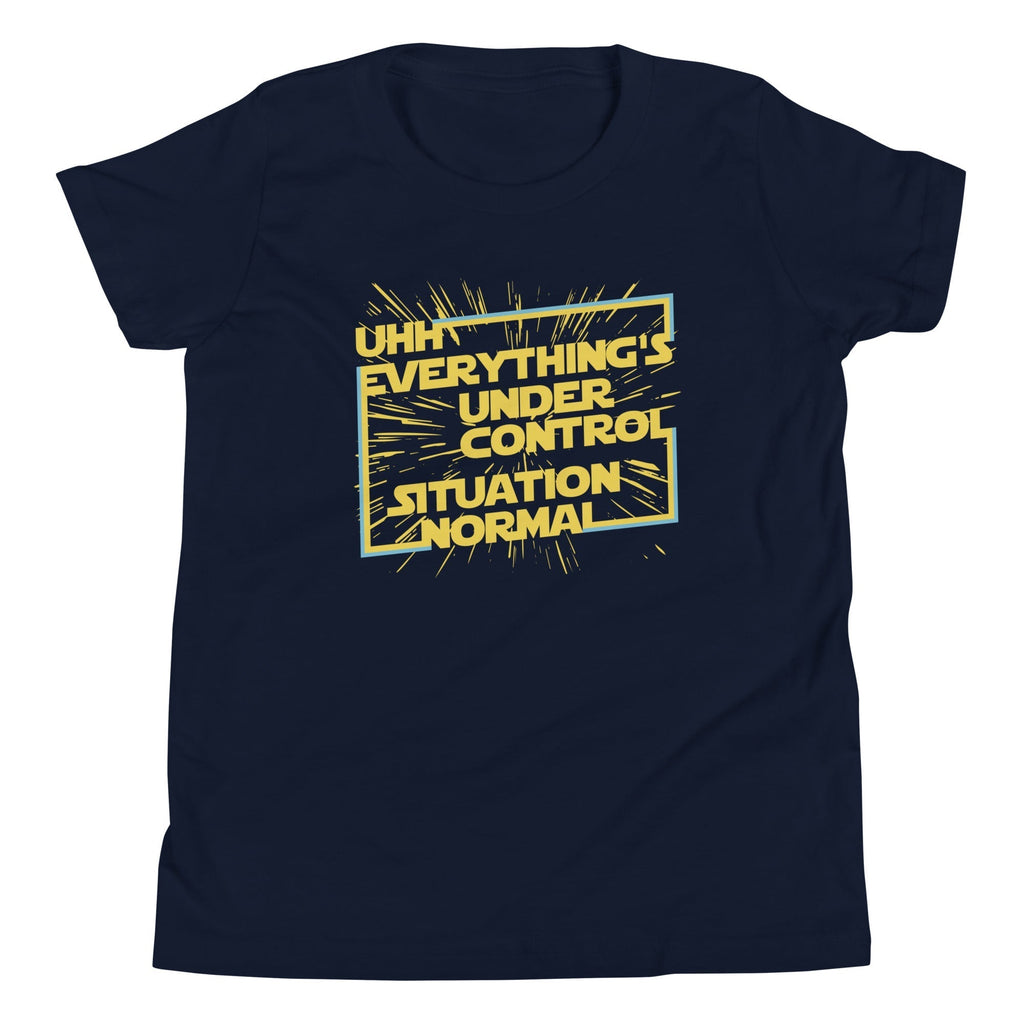Everything's Under Control Situation Normal Kid's Youth Tee Hoodie, Sweatshirt | CoreVibeTees.com (Image 3)