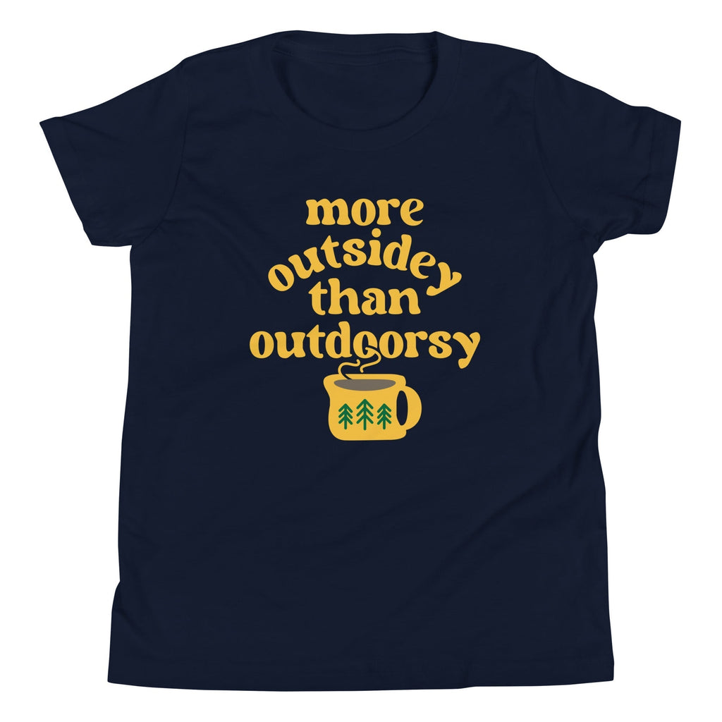 More Outsidey Than Outdoorsy Kid's Youth Tee Hoodie, Sweatshirt | CoreVibeTees.com (Image 3)