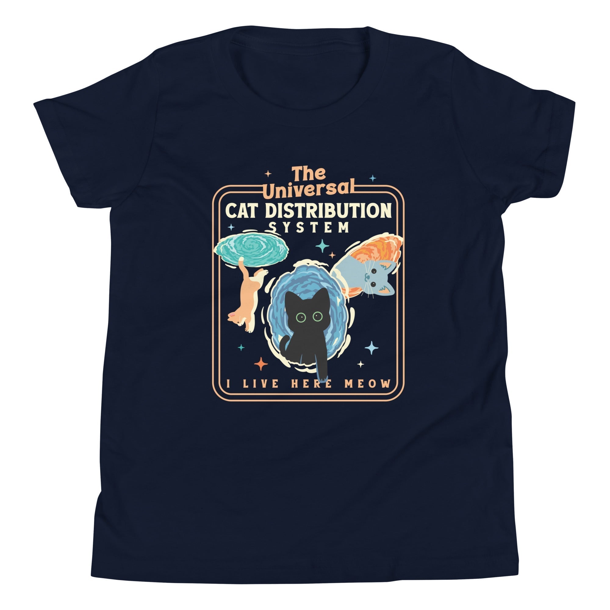 The Universal Cat Distribution System Kid's Youth Tee Hoodie, Sweatshirt | CoreVibeTees.com (Image 2)