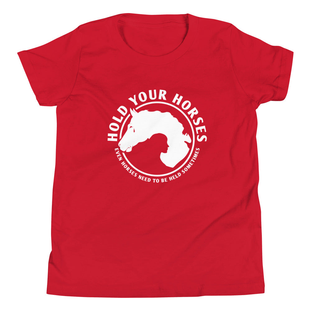 Hold Your Horses Kid's Youth Tee Hoodie, Sweatshirt | CoreVibeTees.com (Image 5)