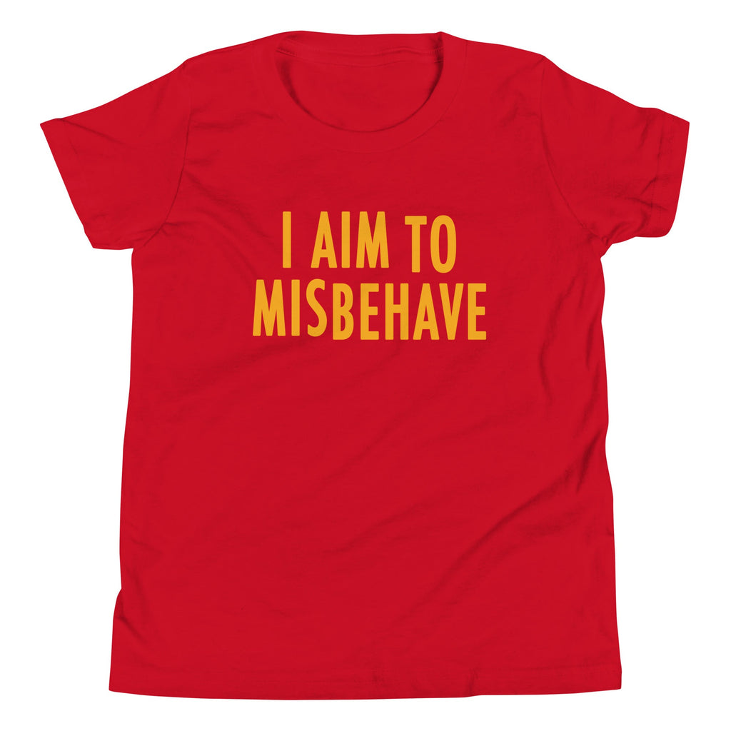 I Aim To Misbehave Kid's Youth Tee Hoodie, Sweatshirt | CoreVibeTees.com (Image 3)