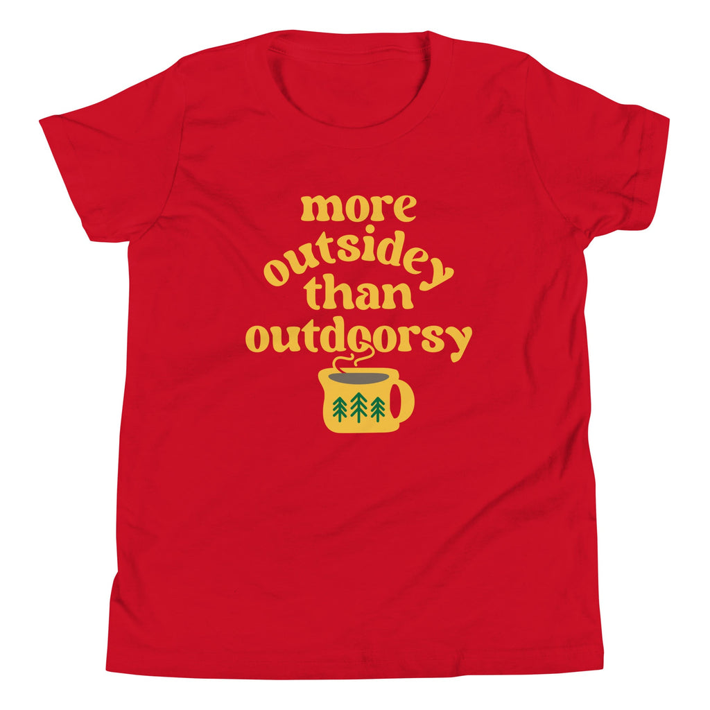 More Outsidey Than Outdoorsy Kid's Youth Tee Hoodie, Sweatshirt | CoreVibeTees.com (Image 4)
