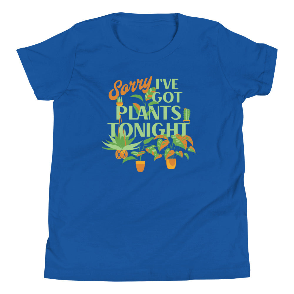 Sorry I've Got Plants Tonight Kid's Youth Tee Hoodie, Sweatshirt | CoreVibeTees.com (Image 4)